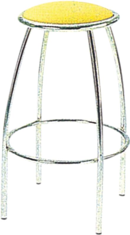 Turret Bar Stool in metal — Powder coated