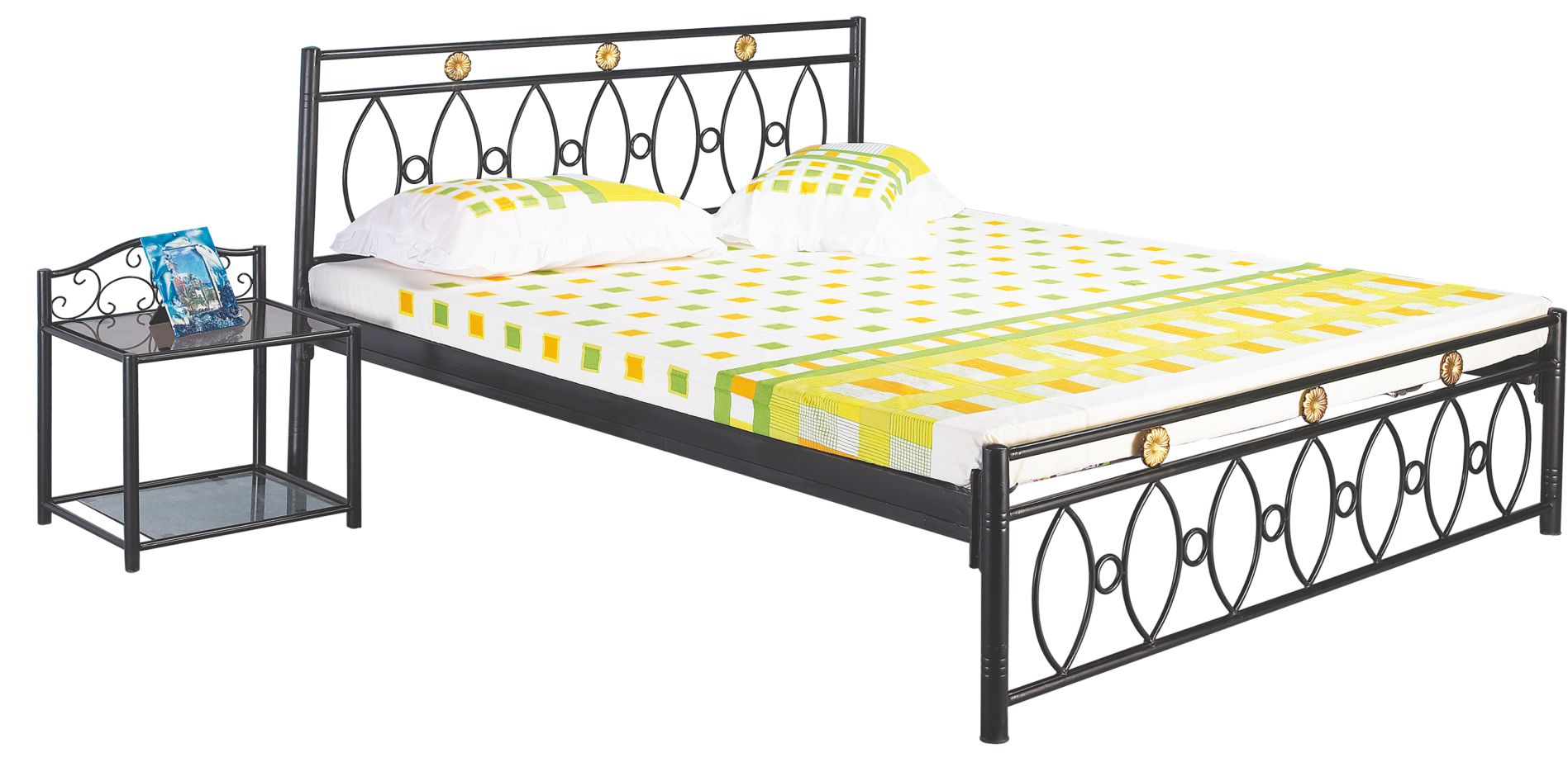 Metal Double Bed in mild steel — Powder coated