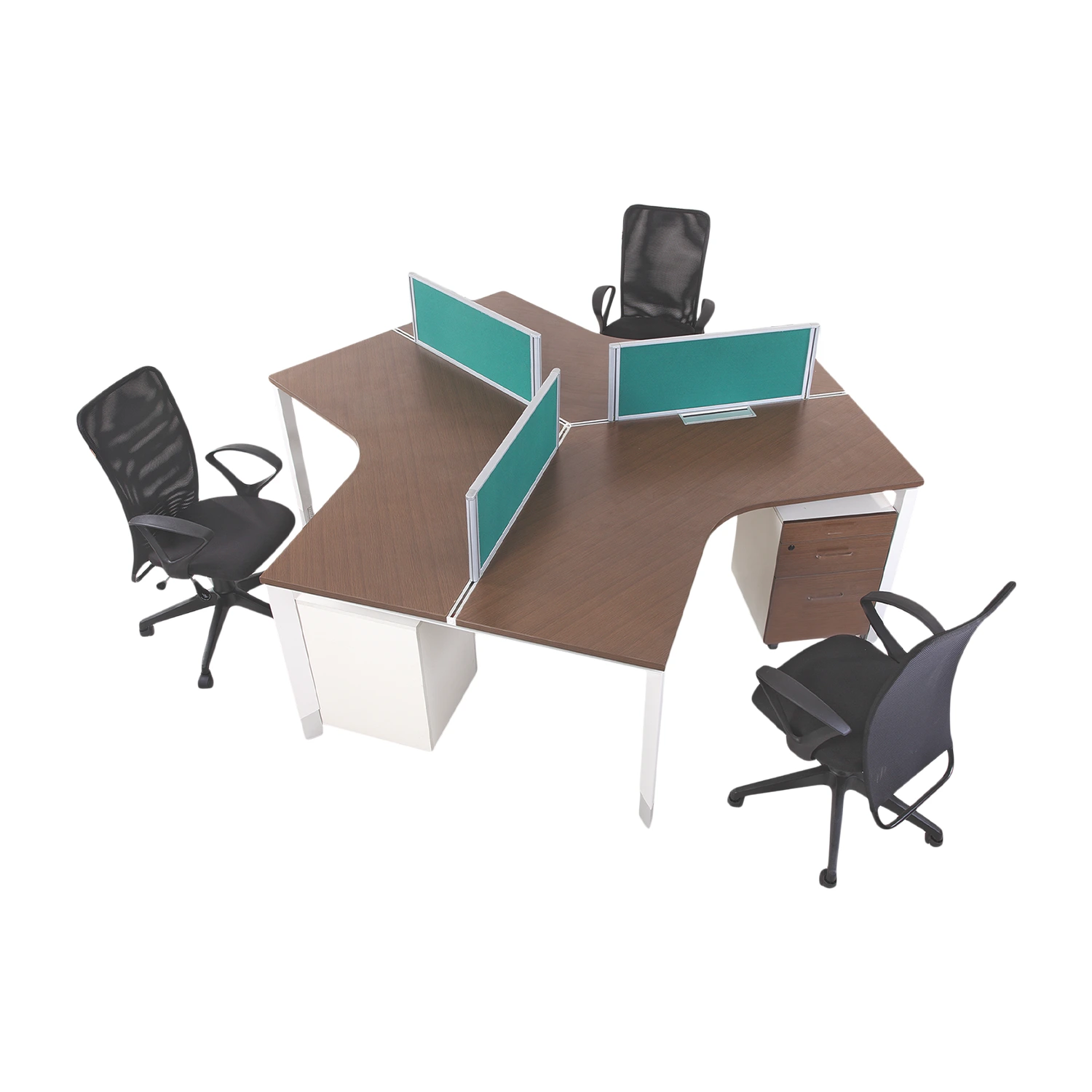 Optima 1 Workstation in particle board edge banded top — As pictured