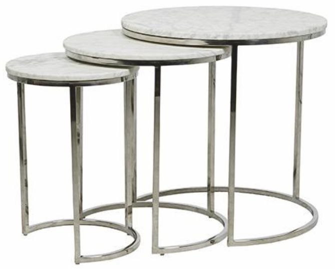 Cafe Central Table with Glass in stainless steel with glass top — Stainless steel