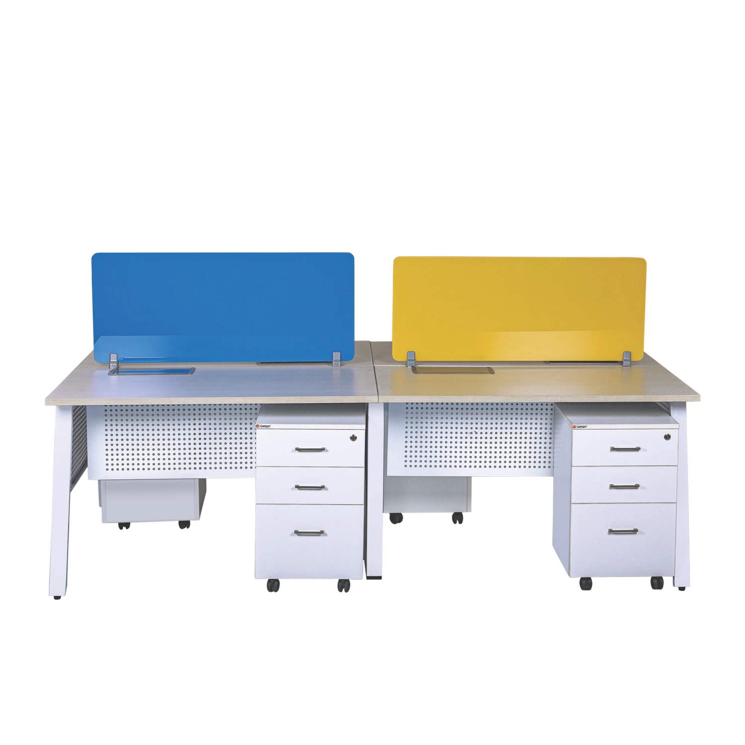 Optima 10 Workstation in pre-laminated particle board top — As pictured