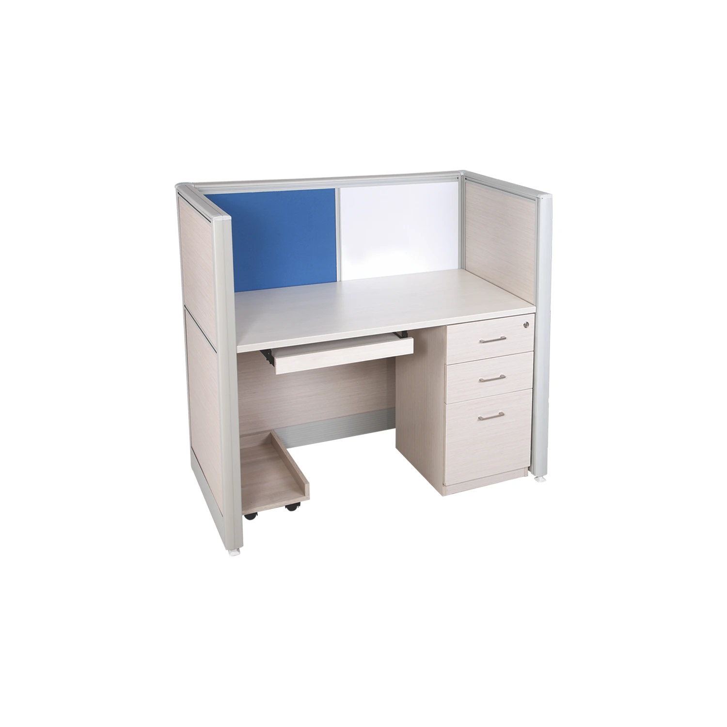 Max 1 Workstation in particle board edge banded top — As pictured
