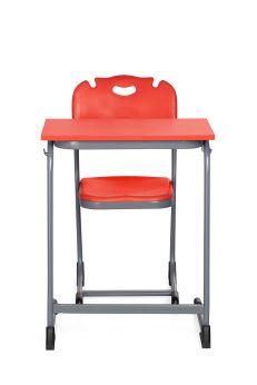 Two Seater Study Table Set in metal with prelam top — Powder coated