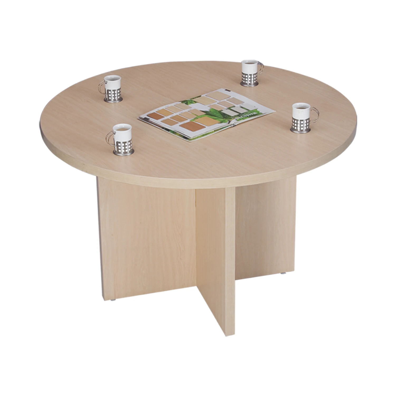 Conference 9 Table in particle board — Edge banded