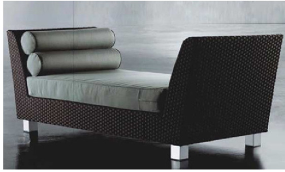 Office Sofa 3 Seater in ss frame with cushioned seat — Stainless steel frame