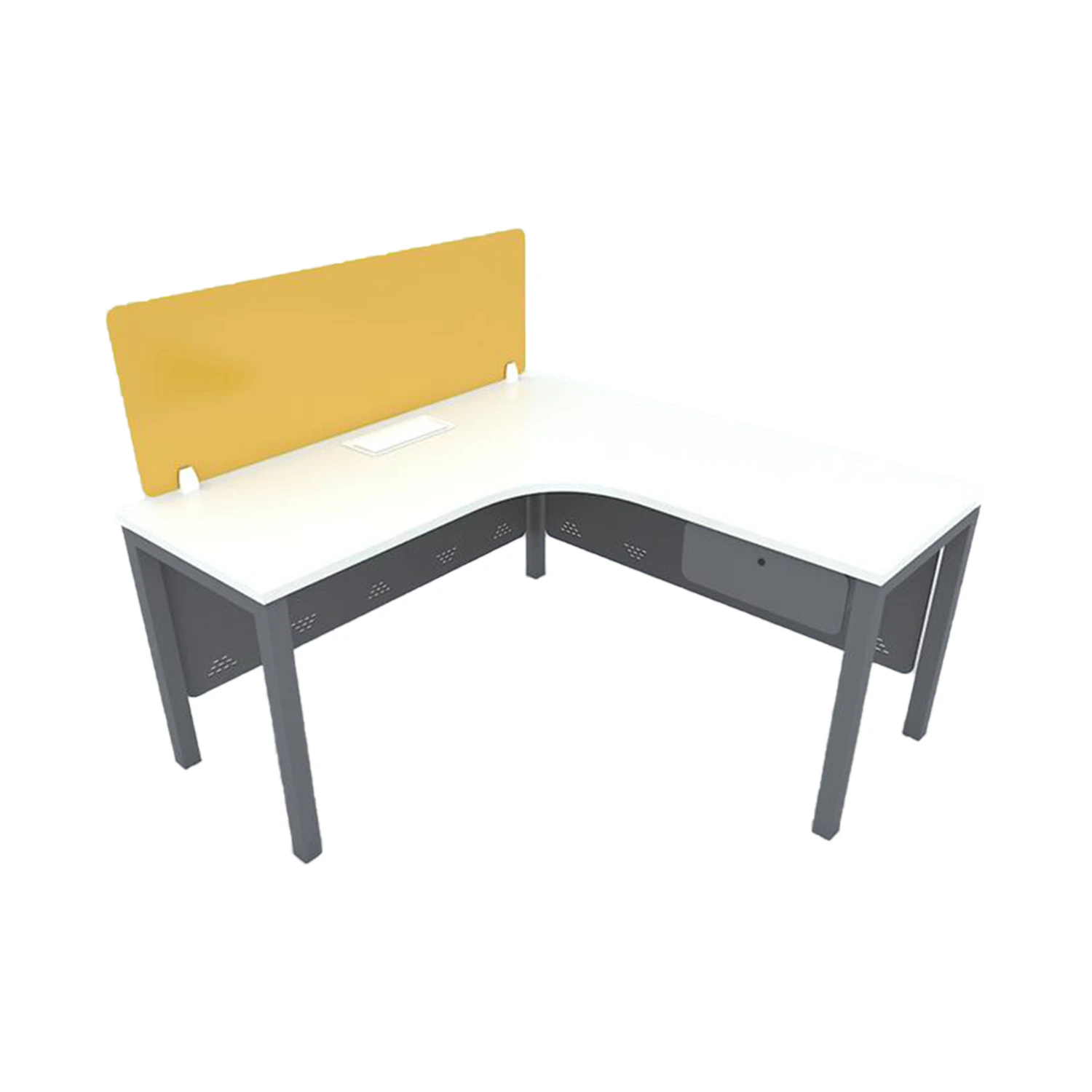 Max Green 209 Workstation in 25mm thick pre-laminated top — MS powder coated frame