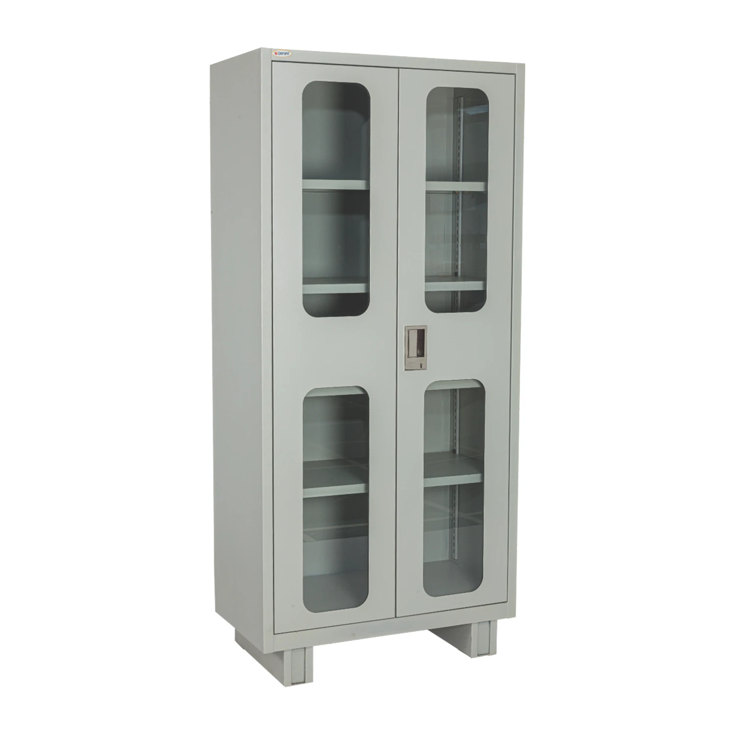 GMS 43 Metal Storage in steel with glass — Contact for finish options