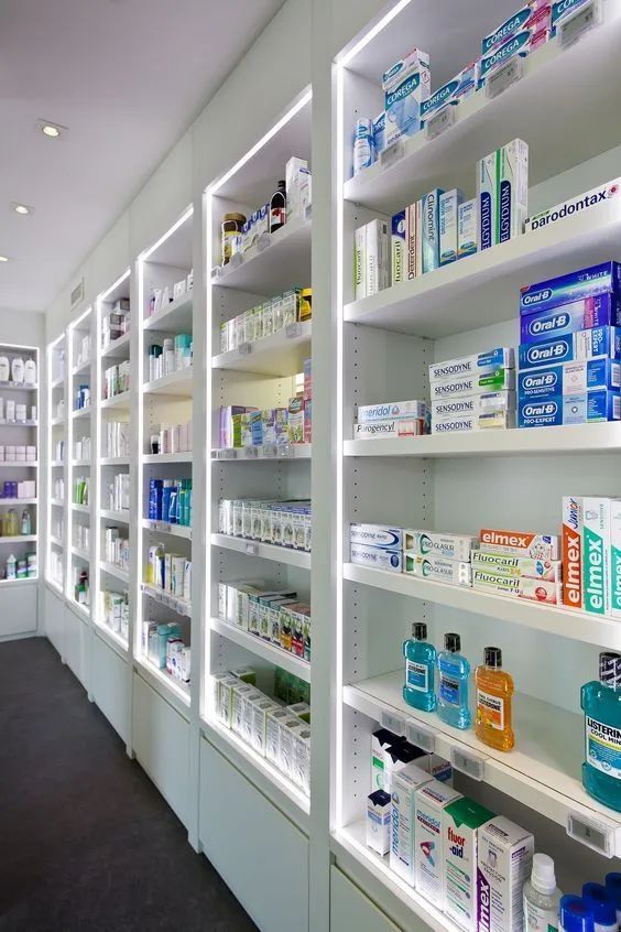 Medical Display Rack in ms steel with glass/acrylic options — Powder coated