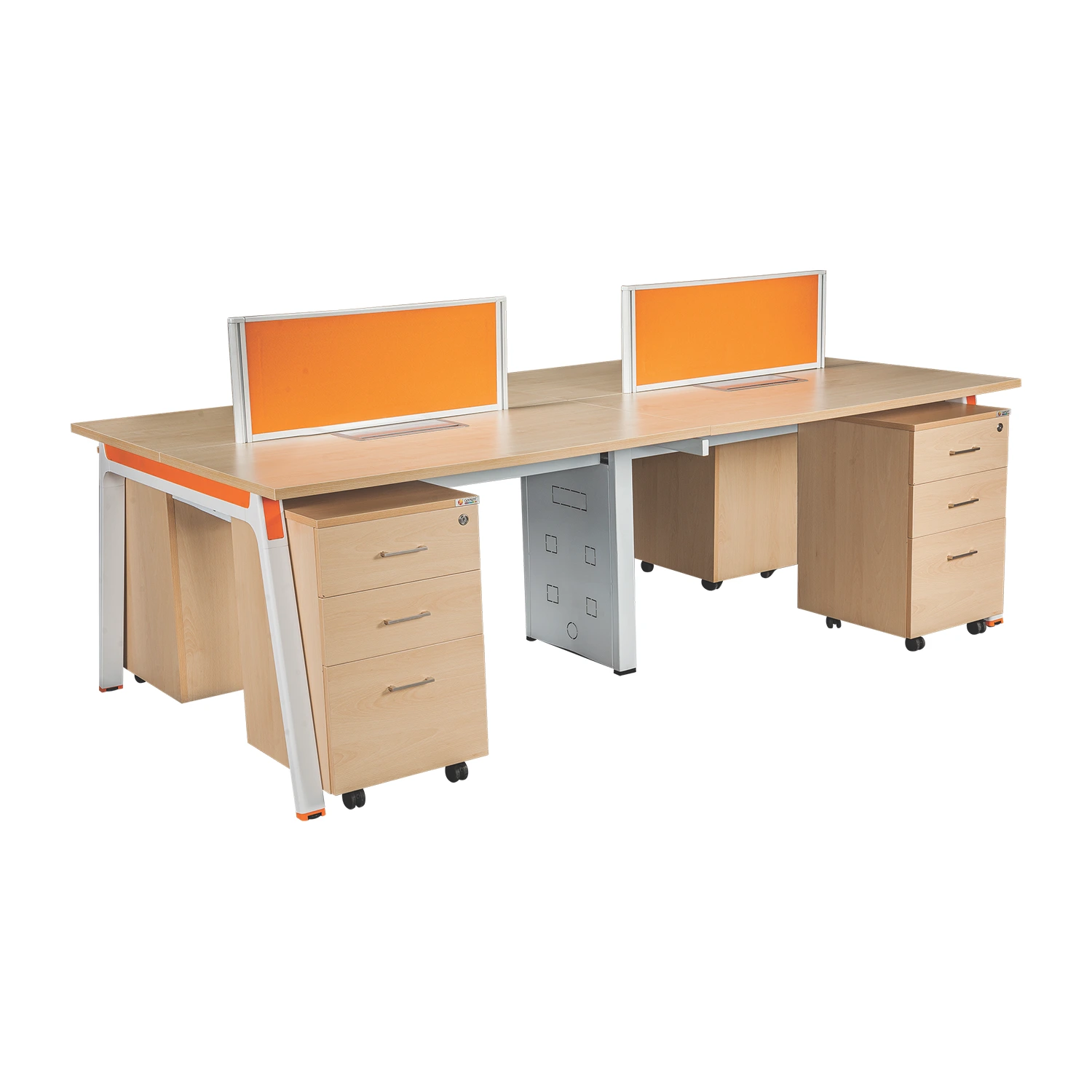 Imagine 1 Workstation in particle board edge banded top — As pictured