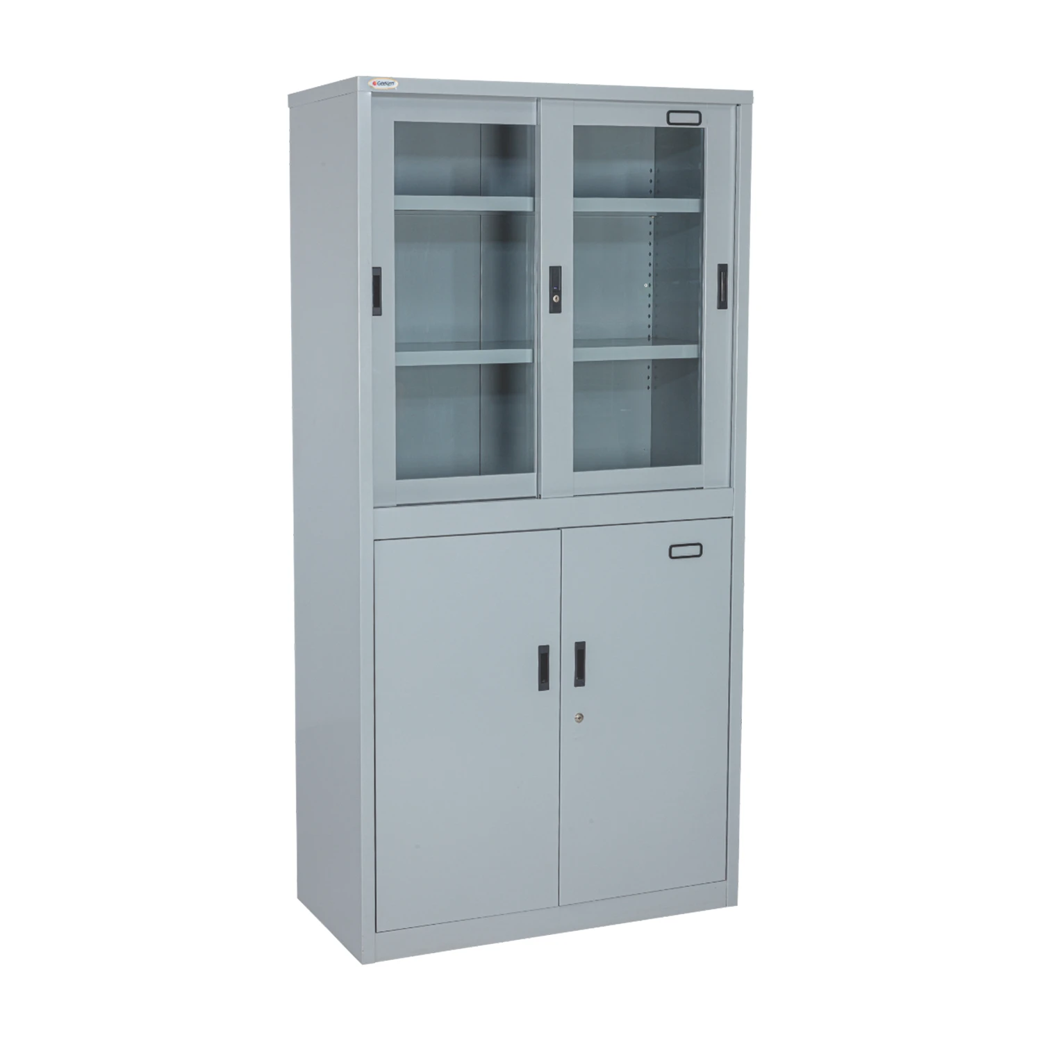 GMS 42 Metal Storage in steel with glass — Contact for finish options