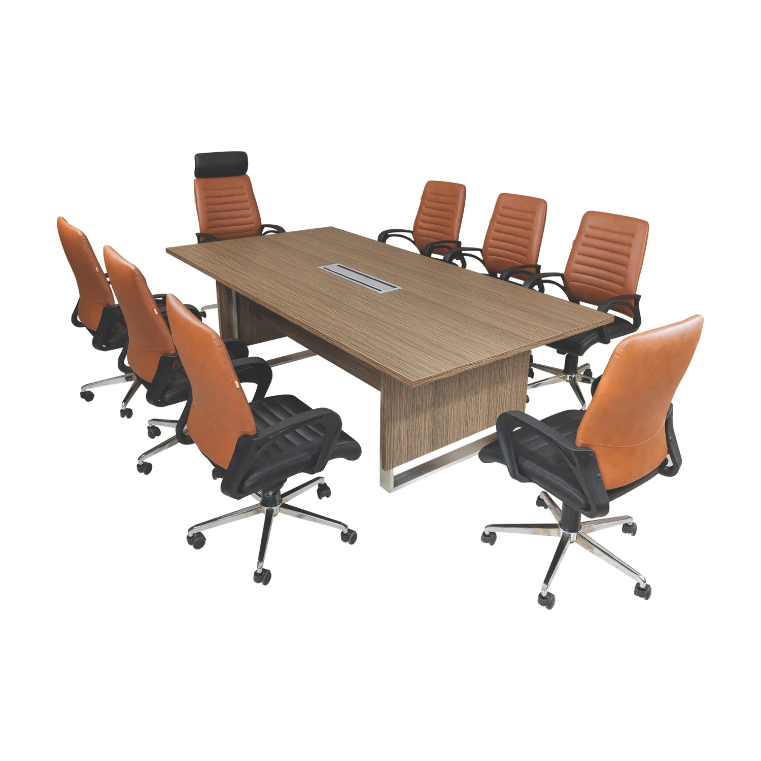 Conference 10 Table in particle board — Edge banded